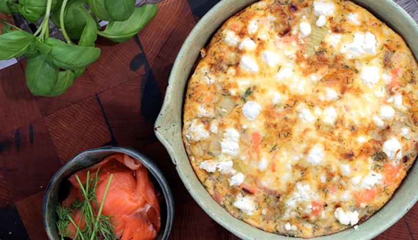 Smoked Salmon and Leek Omelette - Family Health Diary