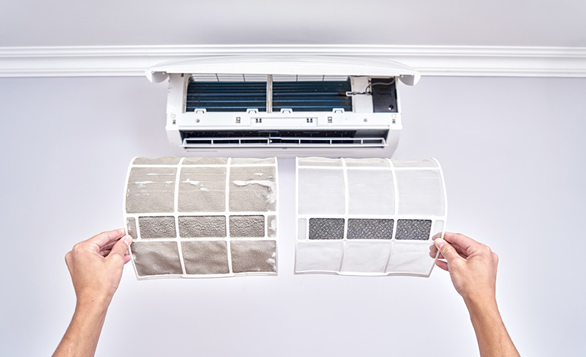 Cleaning heat pump and air conditioning filters Family Health Diary