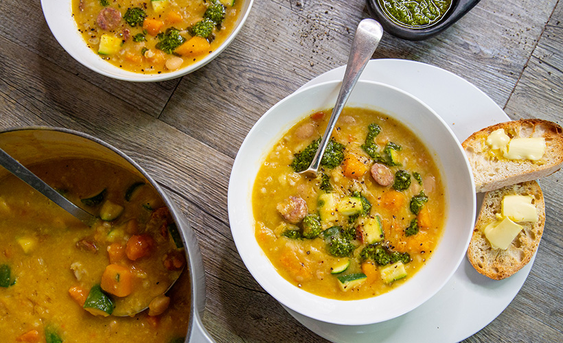 Hearty Vegetable and Chorizo Soup | Family Health Diary